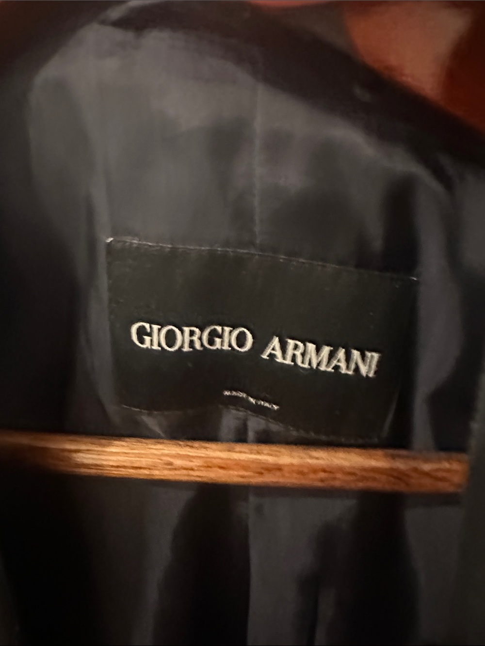 Giorgio Armani Navy Pin-dot Wrap Blazer with Belt - Picture 2 of 2